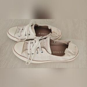 Pink And Cream Women Converse Sneakers - Size 7